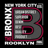 Nouveau york Brooklyn texte ,logo, modèle vecteur conception