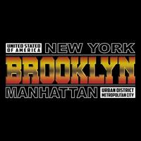 Nouveau york Brooklyn texte ,logo, modèle vecteur conception