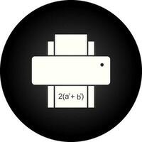 icône de vecteur de feuille de maths d'impression