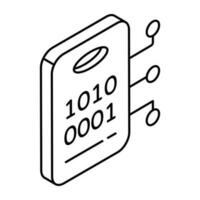 weba linéaire conception icône de binaire Les données vecteur