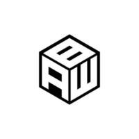 awb lettre logo conception dans illustration. vecteur logo, calligraphie dessins pour logo, affiche, invitation, etc.