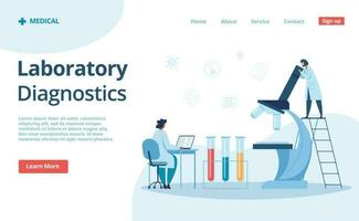 la biologie laboratoire atterrissage page, recherche et Diagnostique vecteur