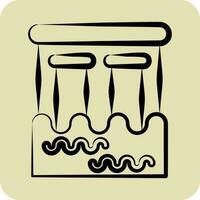 icône barrage. lié au symbole de l'environnement. style de glyphe. simple illustration. conservation. Terre. faire le ménage vecteur