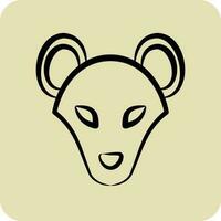 icône hyène. en relation à animal tête symbole. glyphe style. Facile conception modifiable. Facile illustration vecteur
