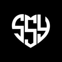 ssy Créatif l'amour forme monogramme lettre logo. ssy unique moderne plat abstrait vecteur lettre logo conception.