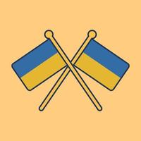 icône de drapeau ukraine vecteur