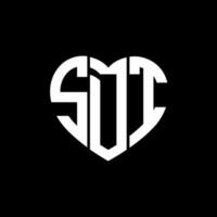 TSD Créatif l'amour forme monogramme lettre logo. TSD unique moderne plat abstrait vecteur lettre logo conception.
