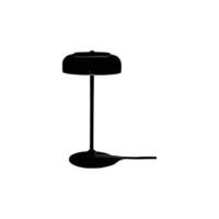 table lumière silhouette, les lampes plat style vecteur illustration. noir lumière, lampe silhouette ensemble, les lampes ensemble.