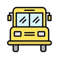 icône de bus scolaire vecteur