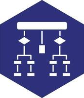 conception d'icône de vecteur d'organigramme