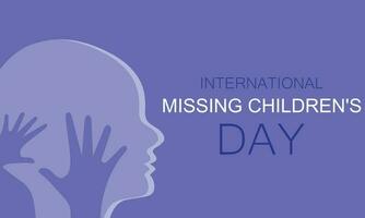 international disparu enfants journée. modèle pour arrière-plan, bannière, carte, affiche. vecteur illustration.