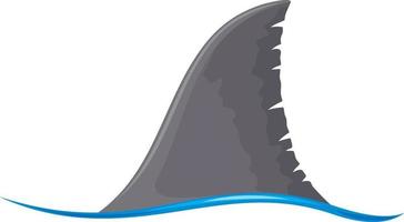 symbole d'icône d'aileron de requin vecteur