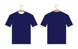 T-shirt maquette plat conception de face et retour forme avec vide espace pour texte ou image. vecteur