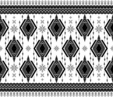 ethnique populaire géométrique sans couture modèle dans noir et blanc dans vecteur illustration conception pour tissu, tapis, tapis, foulard, emballage papier, tuile et plus