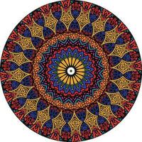 abstrait coloré mandala Contexte . inhabituel fleur forme. Oriental. anti stress thérapie motifs. tisser conception éléments vecteur