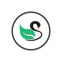 cygne logo et symbole images illustration conception vecteur