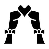 conception d'icône d'arc de mariage vecteur
