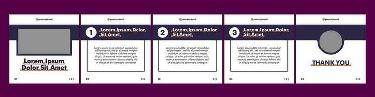 Créatif carrousel ou microblog modèle pour social médias Publier vecteur