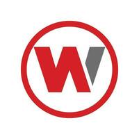 w initiale logo conception vecteur