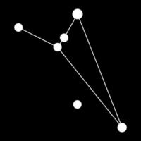 octans constellation carte. vecteur illustration.