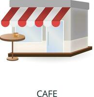 café icône. 3d illustration de petit affaires collection. Créatif café 3d icône pour la toile conception, modèles, infographie et plus vecteur