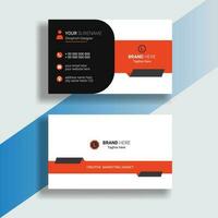 moderne professionnel affaires carte conception vecteur Orange et noir