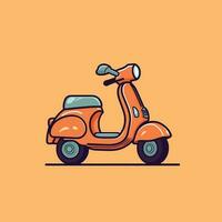 vecteur scooter rétro illustration