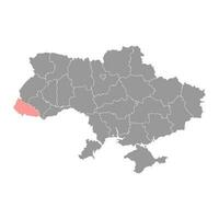 zakarpatie oblast carte, Province de Ukraine. vecteur illustration.