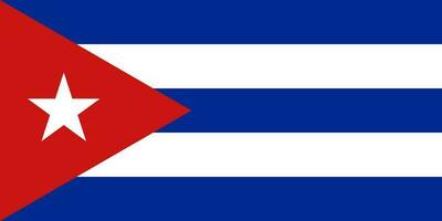 drapeau cuba, couleurs officielles et proportion. illustration vectorielle. vecteur
