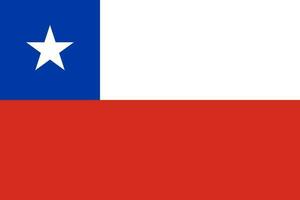 drapeau chilien, couleurs officielles et proportion. illustration vectorielle. vecteur