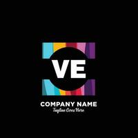 ve initiale logo avec coloré modèle vecteur. vecteur