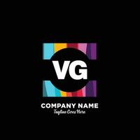 vg initiale logo avec coloré modèle vecteur. vecteur