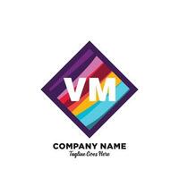 vm initiale logo avec coloré modèle vecteur. vecteur