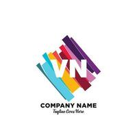 vn initiale logo avec coloré modèle vecteur. vecteur