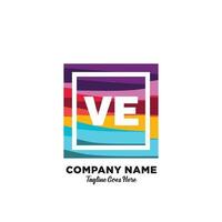 ve initiale logo avec coloré modèle vecteur. vecteur
