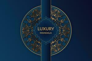 Créatif luxe décoratif mandala arrière-plan, luxe mandala Contexte avec d'or arabesque modèle arabe islamique est style vecteur