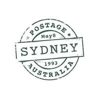 Sydney Australie affranchissement et postal caoutchouc timbre vecteur