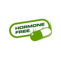 hormone gratuit icône pour biologique Viande et sûr nourriture vecteur