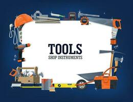 construction, Accueil réparation outils magasin vecteur bannière