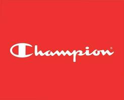 champion marque vêtements Nom logo symbole blanc conception vêtement de sport mode vecteur illustration avec rouge Contexte