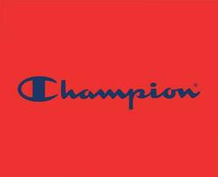 champion marque vêtements Nom logo symbole bleu conception vêtement de sport mode vecteur illustration avec rouge Contexte