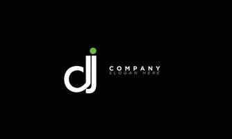 dj alphabet lettres initiales monogramme logo jd, d et j vecteur