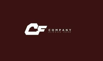 cf alphabet lettres initiales monogramme logo fc, c et f vecteur