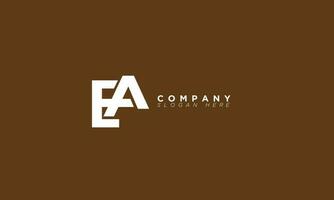 ea alphabet lettres initiales monogramme logo ae, e et a vecteur