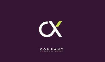 cx alphabet lettres initiales monogramme logo xc, c et x vecteur