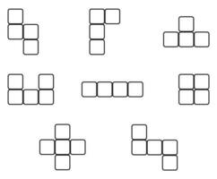 tetris élément ensemble linéaire conception vecteur