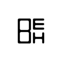 conception créative du logo beh letter avec graphique vectoriel, logo beh simple et moderne. vecteur