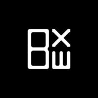 création de logo de lettre bxw avec graphique vectoriel, logo bxw simple et moderne. vecteur