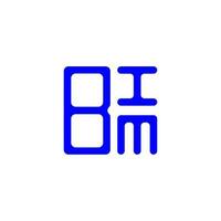 création de logo de lettre bim avec graphique vectoriel, logo bim simple et moderne. vecteur