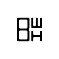 création de logo de lettre bwh avec graphique vectoriel, logo bwh simple et moderne. vecteur
